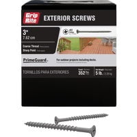 PrimeSource Grip-Rite PrimeGuard Exterior Screws, Case of 8