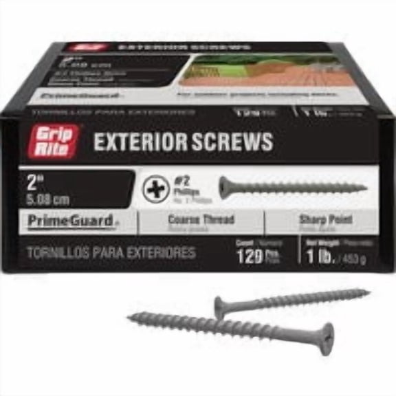 PrimeSource Grip-Rite PrimeGuard Exterior Screws - Pack of 2 Bulk Buy Multipack