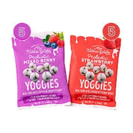 Nature's Garden Probiotic Yoggies Strawberry & Mixed Berry Gut Health Gluten-Free 10 Pack 0.7 Oz