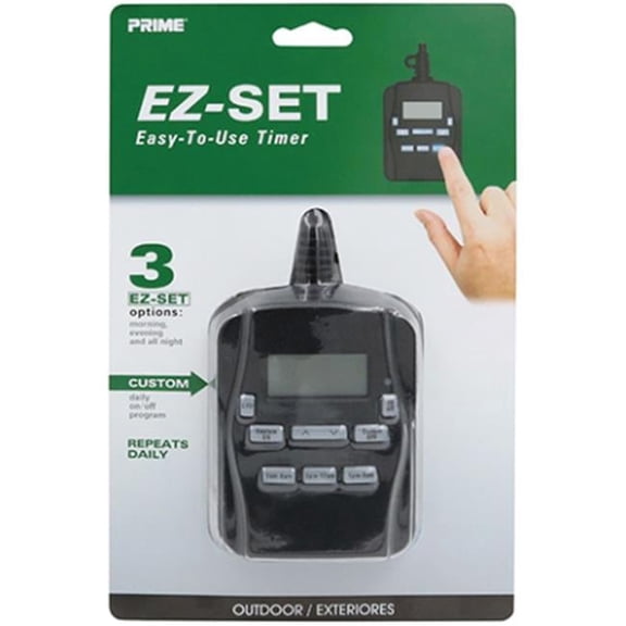 PrimeWire Outdoor Digital Timer, Black