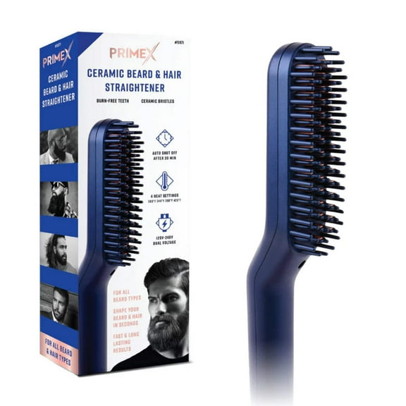 PrimeX Ceramic Beard Hair Straightener - Blue