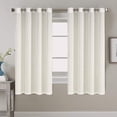 thumbnail image 1 of "Primebeau Natural Linen Textured Sheer Curtains with Nickel Grommets, 52"" W x 63"" L, Ivory", 1 of 6