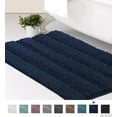 thumbnail image 1 of PrimeBeau Navy Microfiber Chenille Absorbent Bath Rug, 20" x 32", Non Skid, 1 of 8