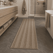 Primebeau Bath Rug Runner - Absorbent, Non-Skid - 59" x 20",Taupe