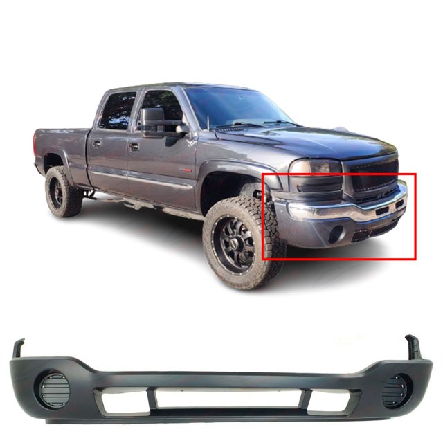 Primed Lower Bumper Cover Valance for GMC 1500 2500 HD Sierra 20032007