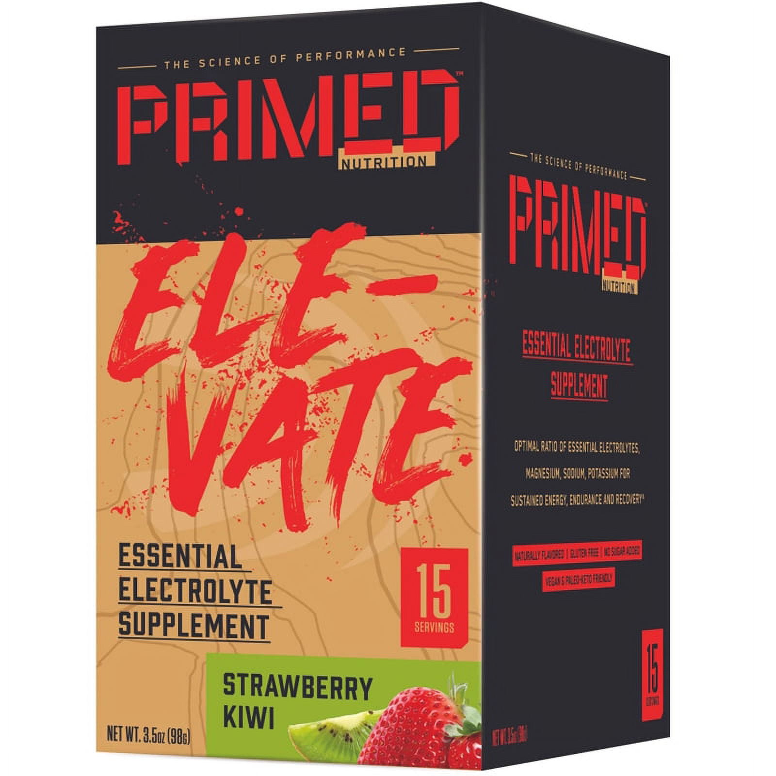 Primed Nutrition Elevate Essential Electrolytes Strawberry Kiwi 15