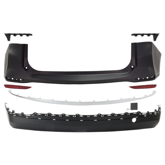 Primed Rear Bumper Cover Assembly For 2018-2021 Chevy Equinox w/o Sensor Hole