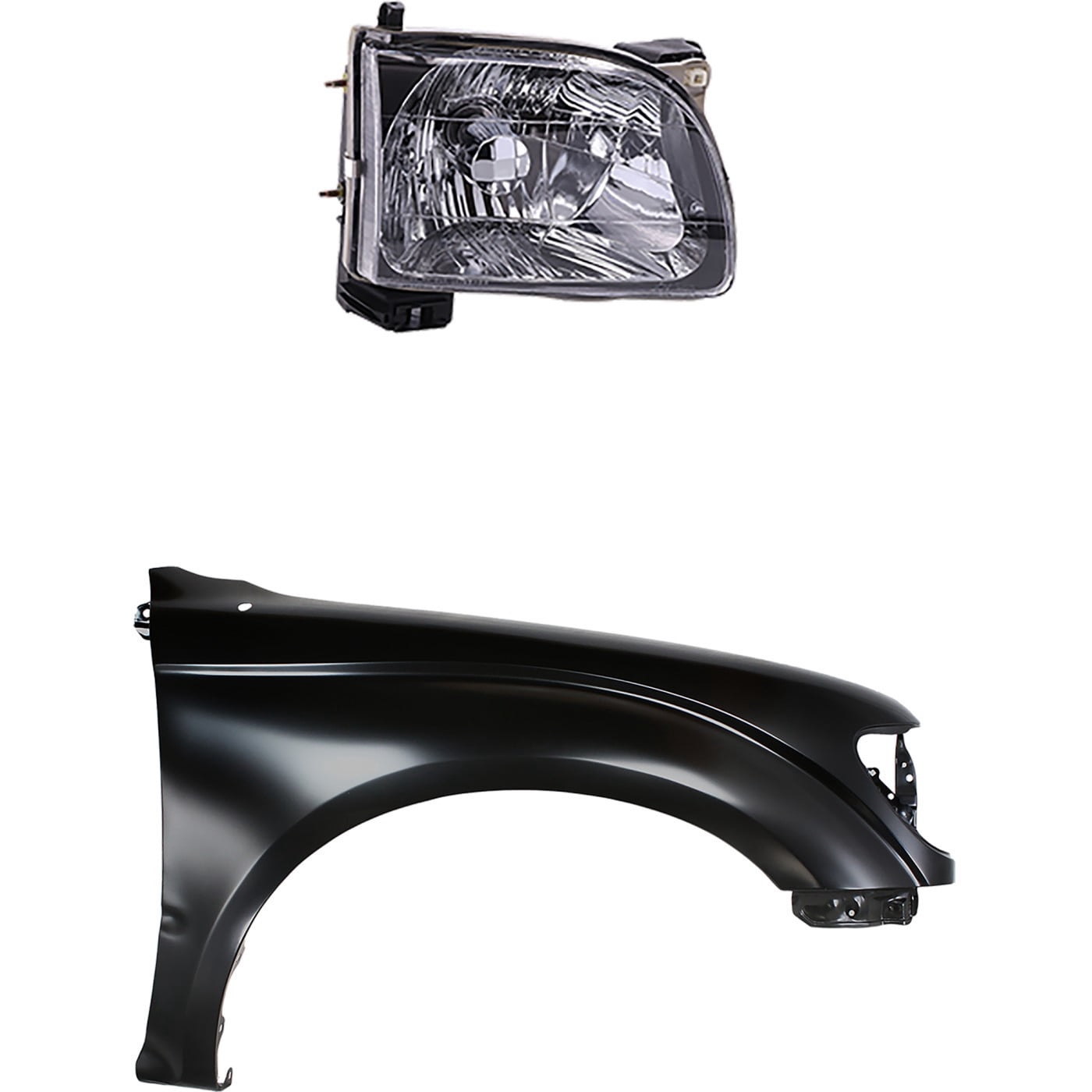 Garage-Pro Front Left Fender For 2001-2004 Toyota Tacoma - Primed Steel, Driver Side, Fits Stepside Models Without Wheel Opening Molding Holes 1 thumbnail image
