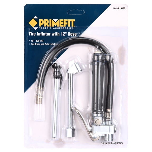 Primefit C1006S 12 in. DIY Tire Inflator with Hose