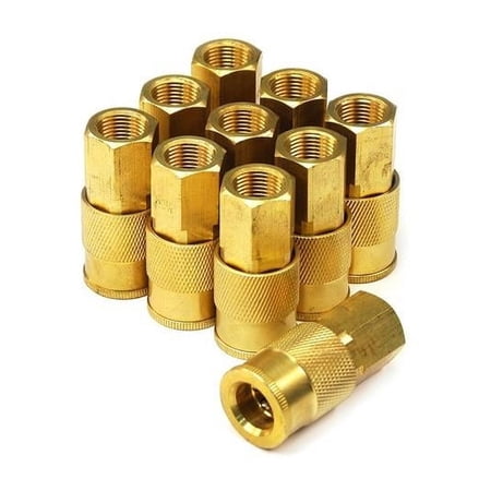 Primefit IC3838FS-B10-P Industrial Coupler Steel 0.37 x 0.37 in. Female - Pack of 10