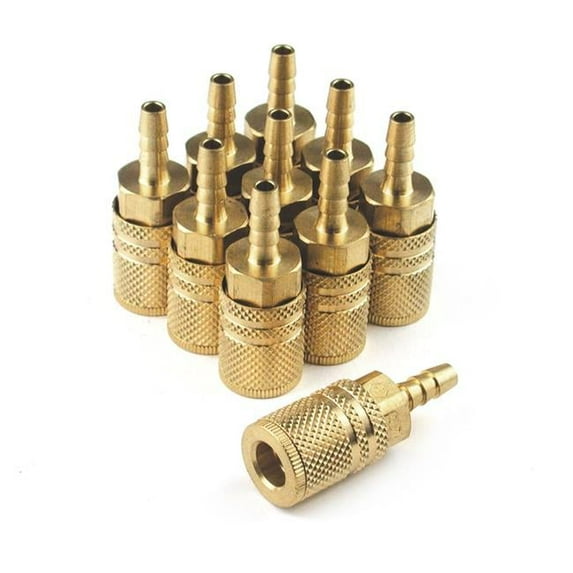 Primefit XIC1414BB6-B10B Extreme Performance Series 6-Ball Brass Coupler 0.25 x 0.25 in. Standard Hose Barb