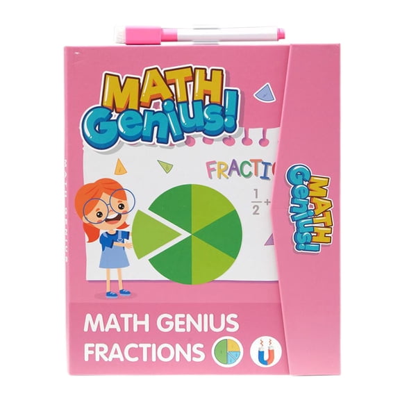 Primegos 1 Set Magnetic Fraction Demonstration Book Fraction Learning Magnetic Tiles Circles Educational Fraction Puzzle Teaching Aid Math Manipulatives