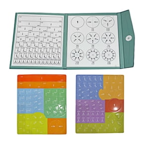 Primegos 1 Set Magnetic Fraction Tiles Circles Percentage Decimal Fraction Learning Math Manipulatives Elementary Students Teaching Aid Educational Fraction Puzzle