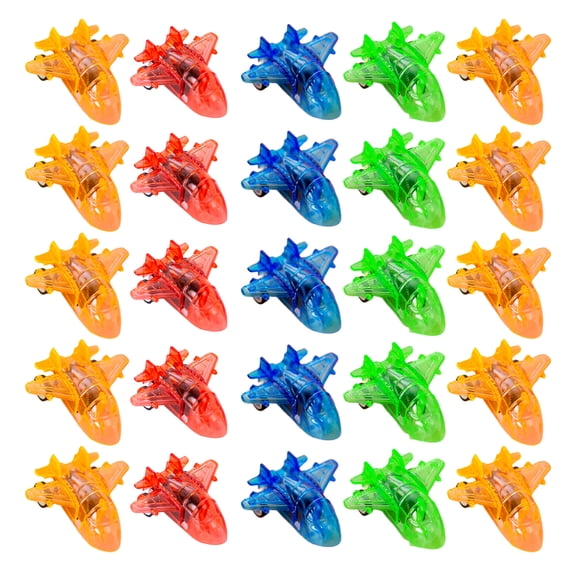 Primegos 25Pcs Pull Back Mini Airplane Toy Clear Combat Aircraft Model Toddlers Boys Girls Educational Mini Plane Toy Party Favors