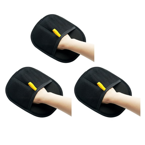 Primegos 3 Pcs Double Sided Pet Grooming Glove Reusable Cat Hair Remover Dog Massage Mitt Brush for Shedding Bathing Grooming