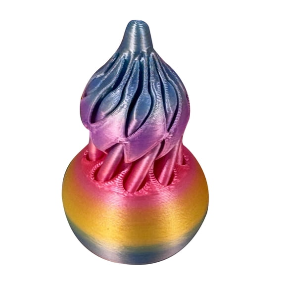 Primegos 3D Printed Spiral Gourd Figurine Impossible Passthrough Sculpture Vortex Thread Illusion Stress Relief Kids Adults Mini Spiral Gourd Fidget Toy