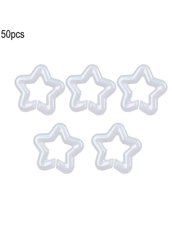 50Pcs Star Shape Linking Rings Quick Link Connectors AB Color Star Linking Rings for DIY Bag Charms Necklace Earrings Handbag Straps Keychains