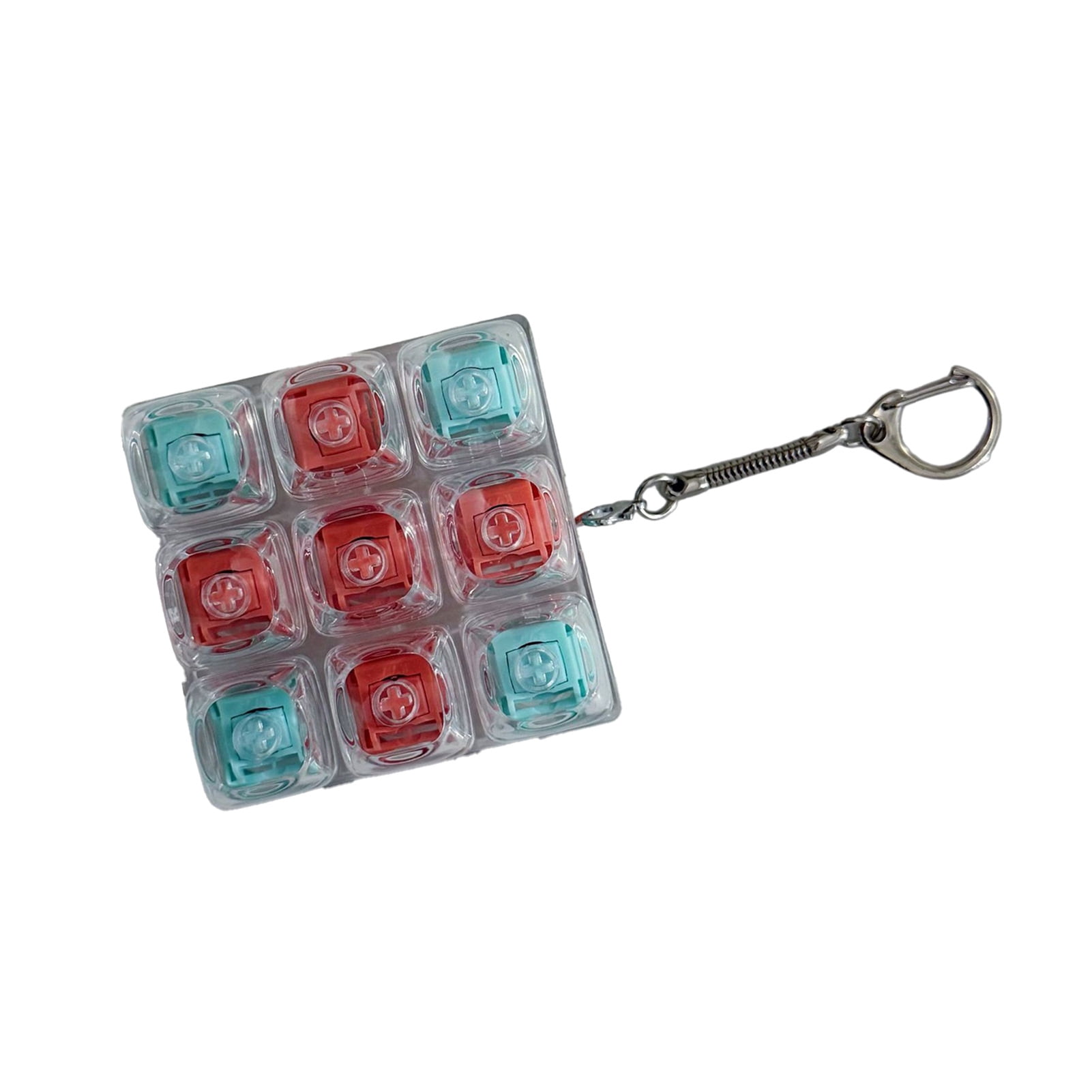 Primegos 9-Keys Fidget Keyboard with Keychain Stress Relief Keyboard ...