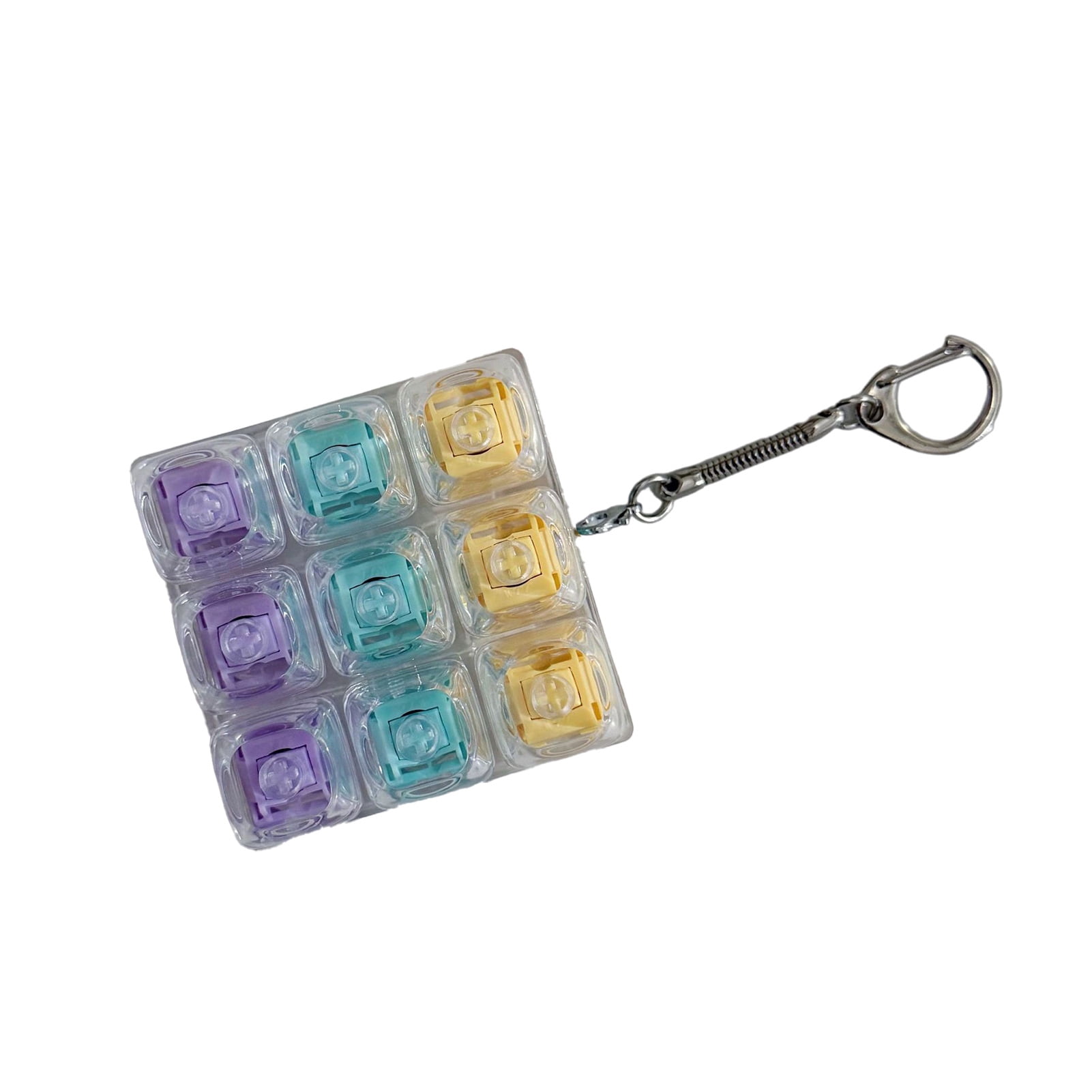 Primegos 9-Keys Fidget Keyboard with Keychain Stress Relief Keyboard ...