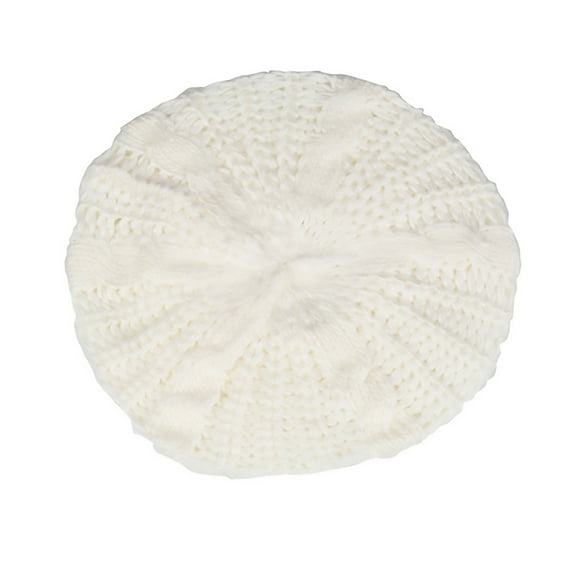 Primegos Beret Hat High Elastic Convenient Women Plain Color Knit Beret Hat