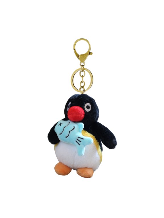 Cartoon Penguin Plush Keychain Toy Pendant Soft PP Cotton Filling Creative Key Ring Bag Charm Gift for Girls Boys Family Festivals