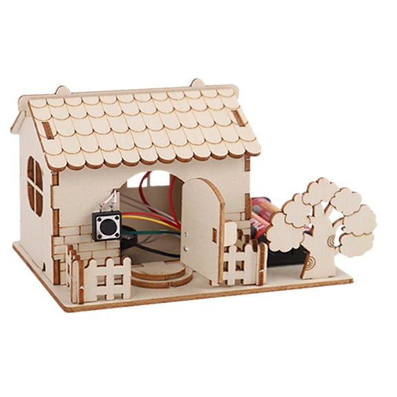 Primegos DIY Doorbell STEM Kit Wooden Circuit Science Project for Kids No-Solder Electronics Learning Toy Educational Physics Experiment for Boys Girls