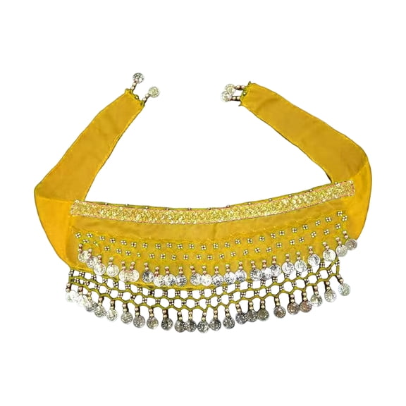 Primegos Dog Dance Costume Corgi Waist Chain Butt Curtain Clothes ,Pet Sequin Belly Dance Prop Puppy Shaking Hip Scarf