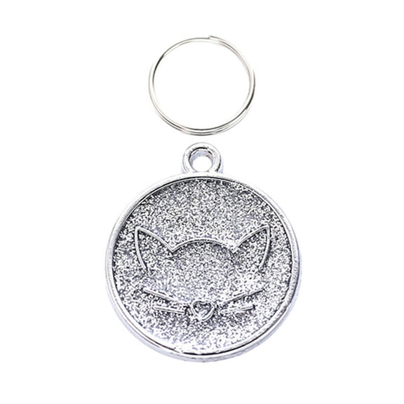 Primegos Dog Tag Eye-Catching Cat Face Pattern Pet Collar Tag Durable Engraved Nameplate Dog ID Tag Pet Supplies