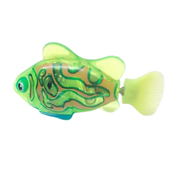 Primegos Electric Swimming Fish Toy with Realistic Motion & Sound Waterproof LED Light Fish Interactive Pool Toy for Pet Cat Play