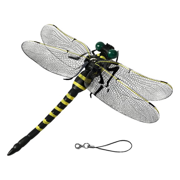 Primegos Fake Dragonfly Decoration with Lanyard/Pin Portable Outdoor Camping Gnats Fly Repellent Simulated 3D Dragonfly Model Ornament Kids Educational Toy