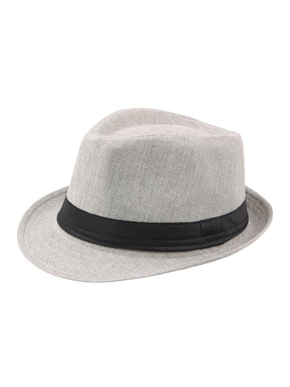 Fedora Hat Wide Brim Sun Panama Cap Boater Summer Beach Sunhat for Vacation