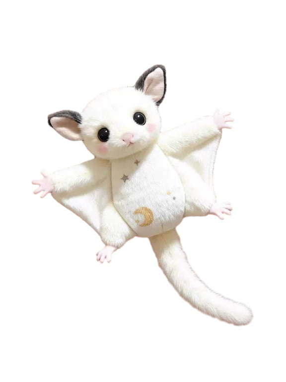 Flying Squirrel Plush Keychain Soft Stuffed Sugar Glider Pendant for Bags Backpacks Cute Mini Animal Doll Gift for Kids