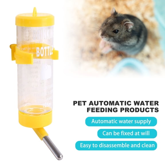 Primegos Hamster Water Bottle with Scale No Drip Leak-Proof Drinking Fountain Hanging Dispenser Automatic Feeder