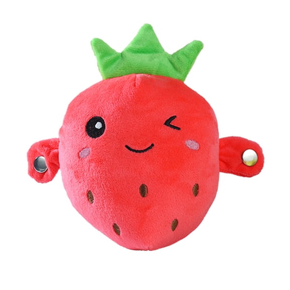 Primegos Interactive Musical Plush Toy, Banana Strawberry Sensory Stuffed Animal, Dual Mode Sound Toy for Kids, Battery Operated Christmas Birthday Gifts