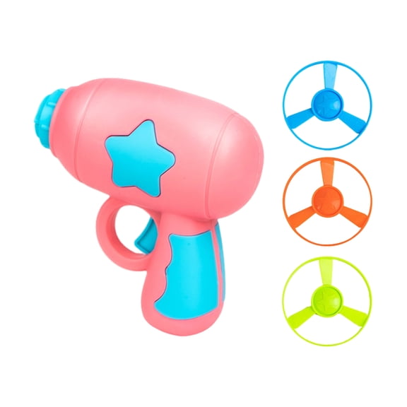 Primegos Kids Flying Disc Launcher Toy Outdoor Garden Backyard Lawn Park Toddlers Boys Girls Bamboo Dragonfly Flying Saucer Catapult Shooter Game