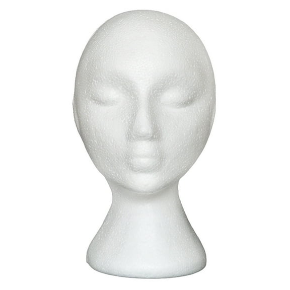 Primegos Mannequin Head Non-slip Abstract Foam Manikin Head Model Wig Hair Glasses Display Stand for Indoor