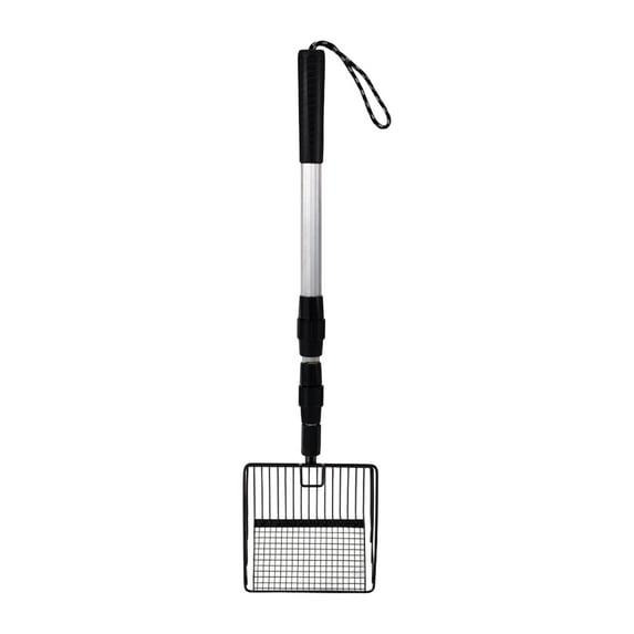 Primegos Metal Cat Litter Scoop Extendable Long Handle Cat Litter Sifter Shovel Large Pet Pooper Scooper Deep Shovel Litter Box Scooper