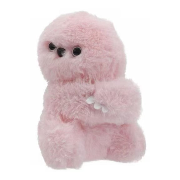 Primegos Owl Plush Interactive Toy, Soft Stuffed Animal Doll Bag with Sound, Cute Emotional Comfort Plushie for Girls, Kawaii Desk Decor Hanging Gift