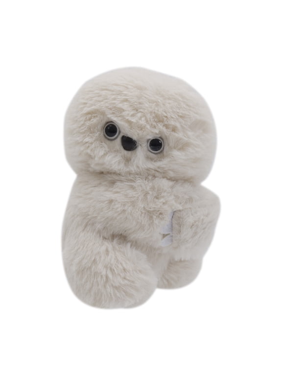 Owl Plush Wristband Bag Charm Cute Huggable Stuffed Animal with Shy Expression Soft Adorable Plush Keychain Backpack Decor Gift for Animal Lovers