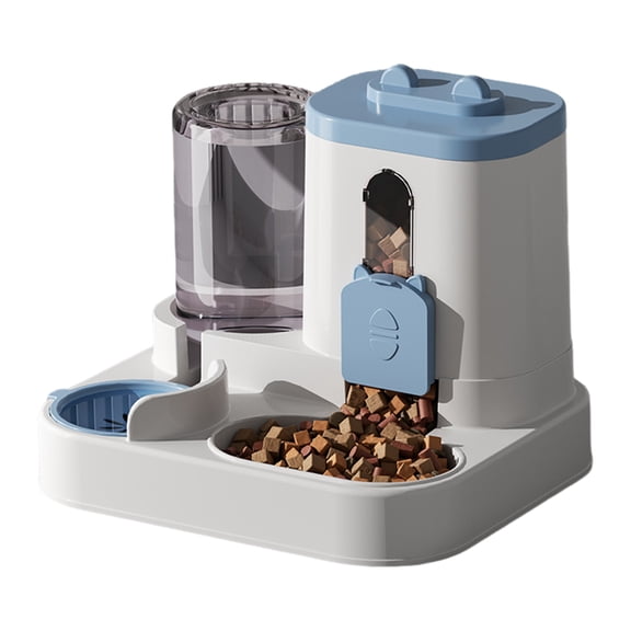 Primegos Pet Feeder And Water Dispenser Automatic Pet Dry Food And Water Dispenser Set for Small Medium Cats Dogs