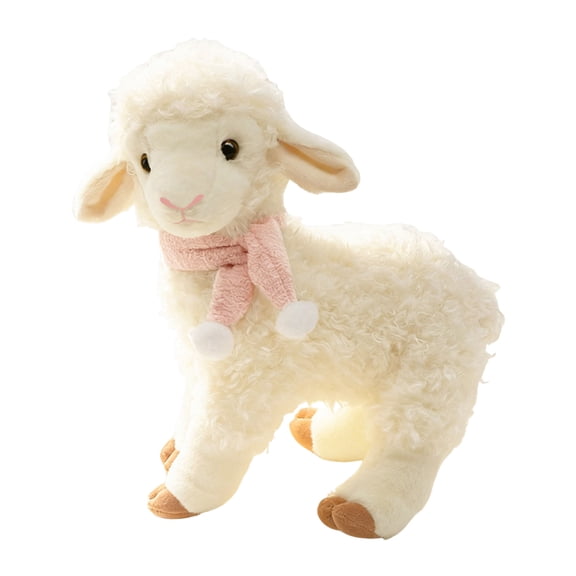 Primegos Plush Sheep Toy Small Stuffed Animal Sheep Doll Cute Soft White Little Lamb Toy for Kids Boys Girls Birthday Home Decor