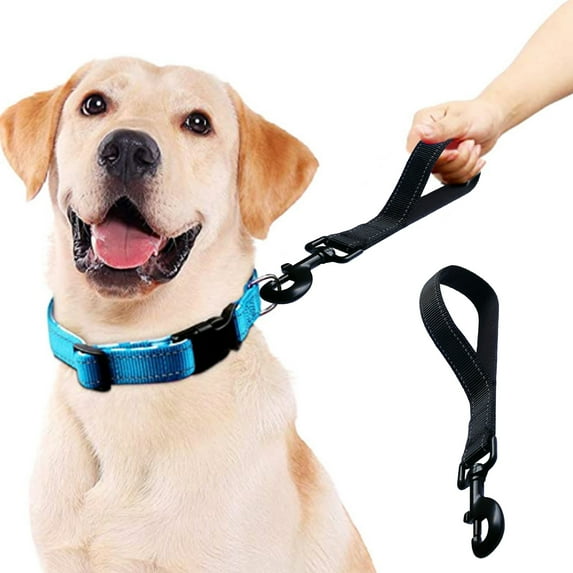 Primegos Short Dog Leash 12 inch Dog Traffic Lead Leash with Padded Handle Heavy Duty Nylon Traction Rope for Training Walking