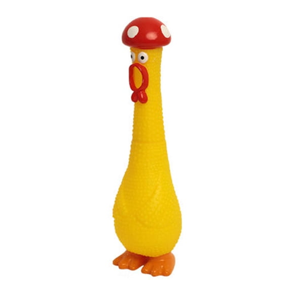 Primegos Stress Relief Screaming Chicken Toy Waterproof PVC Yellow Chick Squeaky Toy Squawking Animal Noise Maker Toy Prank Gag Gift