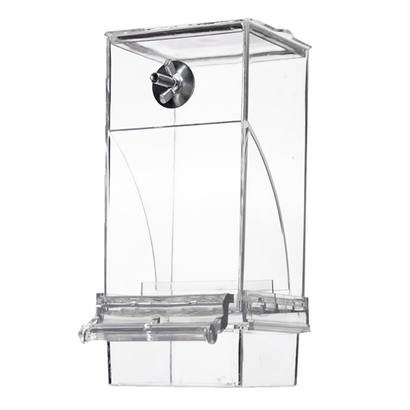 No-Mess Bird Feeder For Cage - Automatic Seed Container For Parakeets, Parrots, Cockatiels, Lovebirds