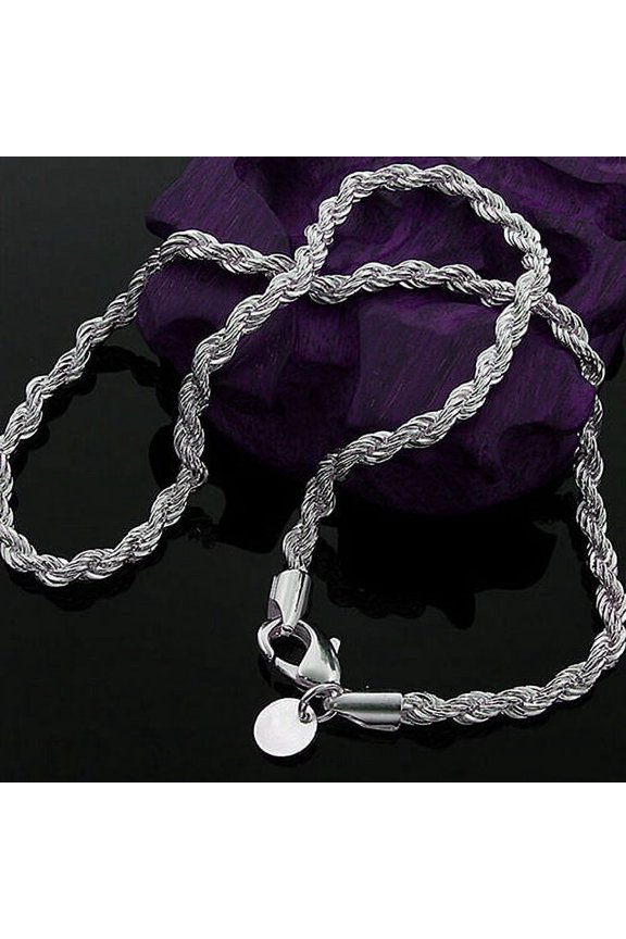 Women Men Twist Chain Necklace Charm Jewelry