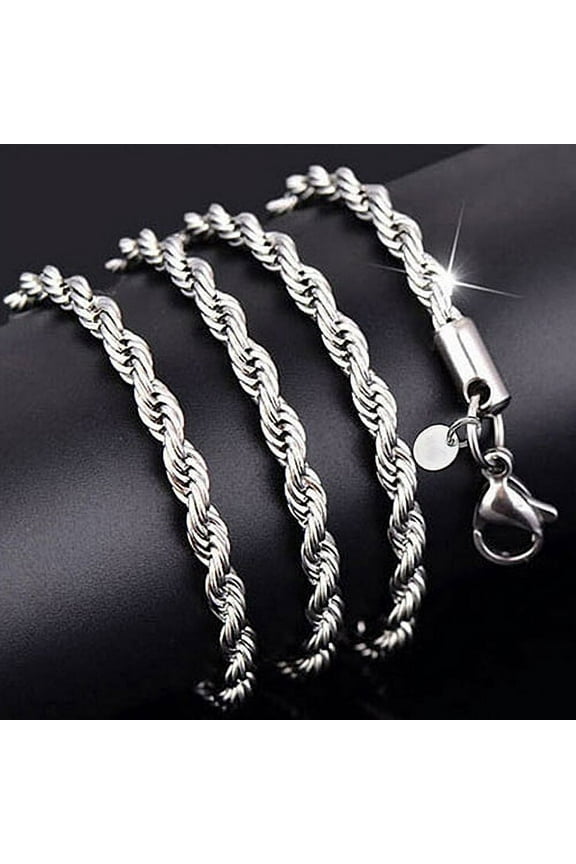 Women Men Twist Chain Necklace Charm Jewelry