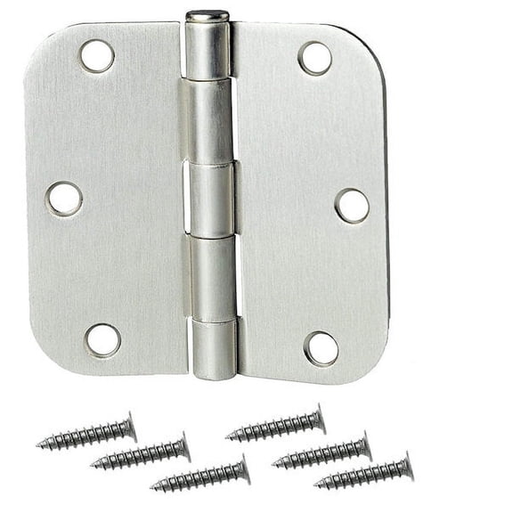 Primeline Products 55-4393 - 3.5 X 3.5 -5/8 R Butt Hinge Satin Finish 10 Pack