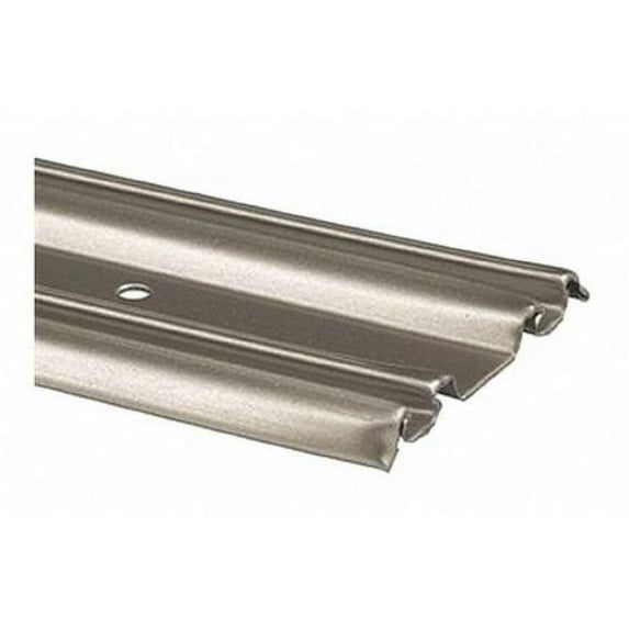 By-Pass Mirror Door Bottom Track, 60 in., Roll-Formed Aluminum, Satin Nickel Finish