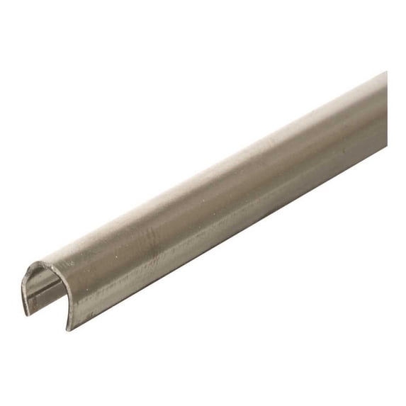 Prime-Line MP1579 96 in. Stainless Steel 3/16 in. x 95 in. x 1/4 in. Track Repair Cap 5-Pack