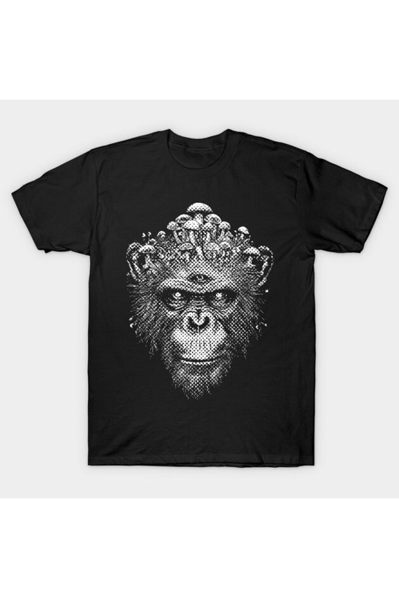 Primelium Two Primate Monkey Ape Science Element Art Top Unisex T-Shirt, for men & women, up to size 5XL